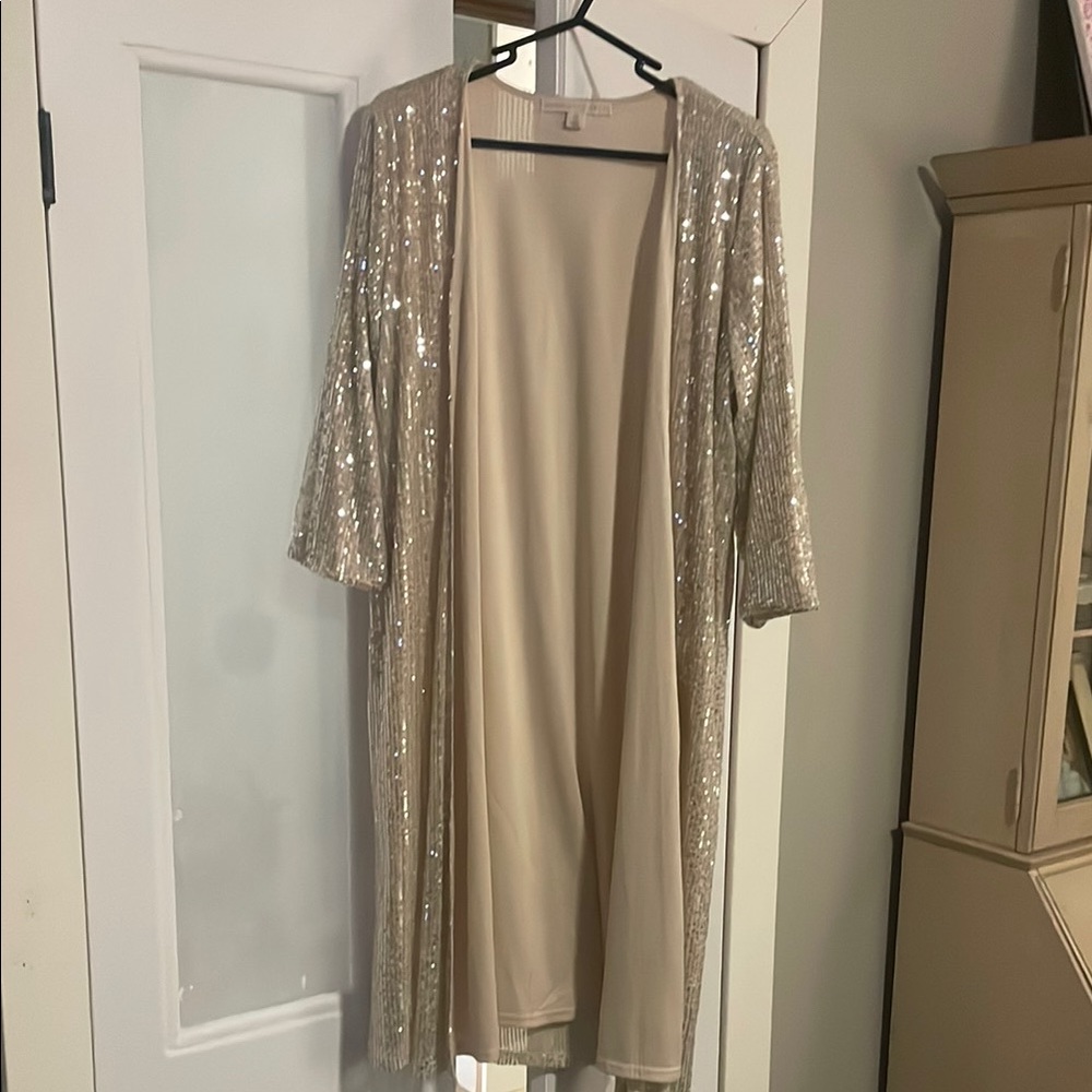 Sparkling Sequin Duster Cardigan
